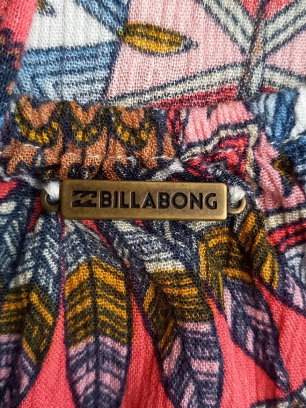 Billabong Printed Halter Mini Dress Size M – Boho Tribal Sleeveless Summer Dress - Picture 6 of 8